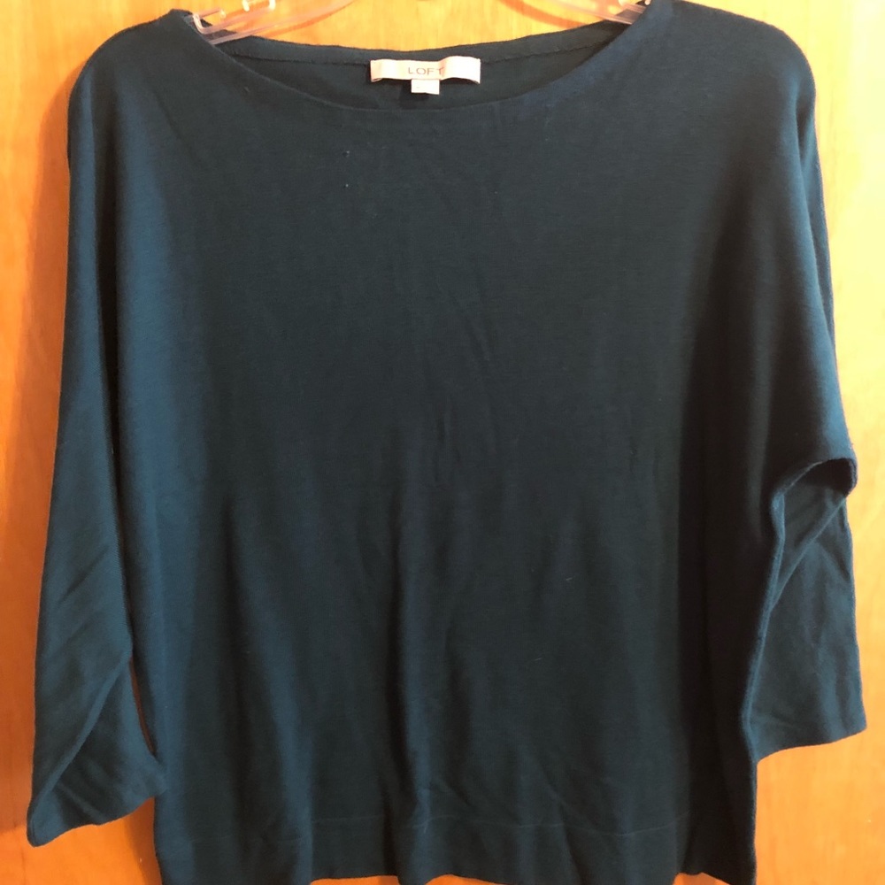 Dark teal 3 quarter sleeve sweater